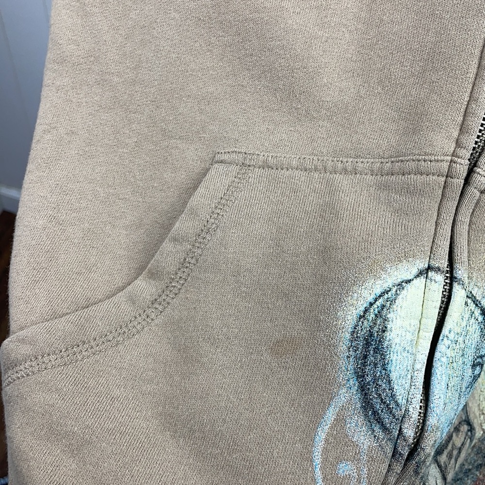 Disney Store Studio Collection Tan Grumpy Full Zip Hoodie Sweater - Picture 4 of 7